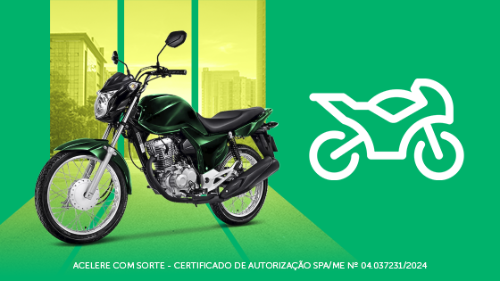 Serão sorteados 9 motos na região Nordeste